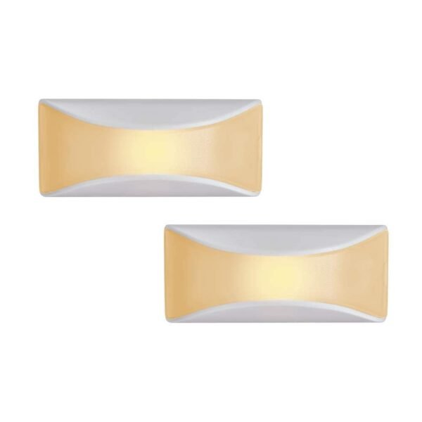Wireless Battery Powered Amber Sleep Friendly  Nightlight, 2-Pack, White