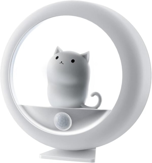 Night Light - Motion Sensor, Rechargeable & Magnetic | Perfect Gifts for Cat Lovers | Adjustable Brightness & 3 Mounting Options | Ideal Kids Night Lights for Bedroom or Bathroom