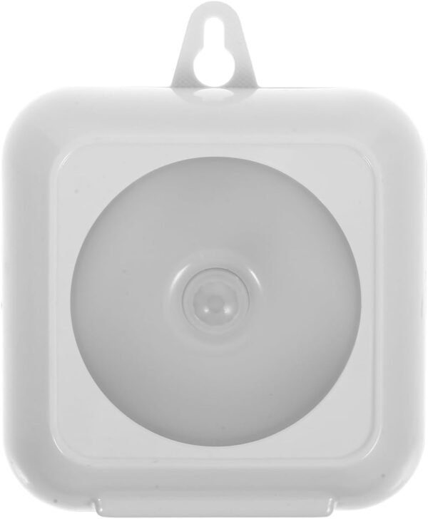 Night Light, Motion Sensor, Magnetic, Battery Operated, Round, White, Ideal for Stairs, Cupboards, Bathrooms, Bedrooms, Kitchens 3 x AAA Not Included