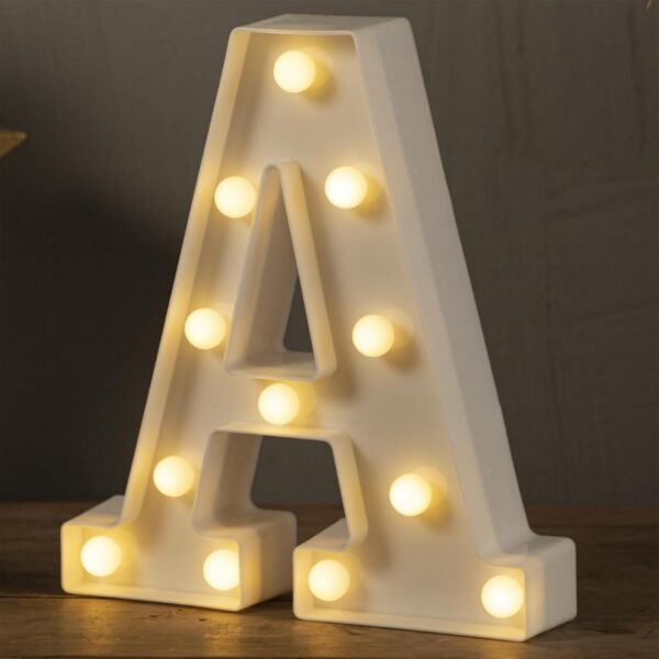 Light Up Letters A,  Marquee Letters Lights Sign 26 Alphabet and 10 Number Big Light Letter for Party Birthday Bar Battery Powered Christmas Decor Letter Lights (Warm White)