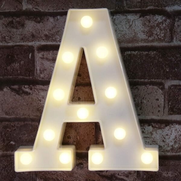 Marquee Letter Lights Sign, Light Up Alphabet Letter for Home Party Wedding Decoration A