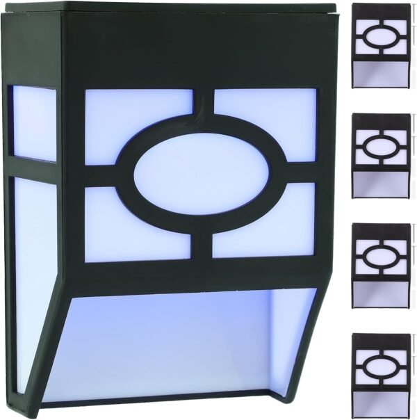 4pcs Led Solar Wall Lamps Retro Design for Outdoor Use Automatic Light Induction Easy Installation Weather Resistant Gardens Hotels and Courtyards