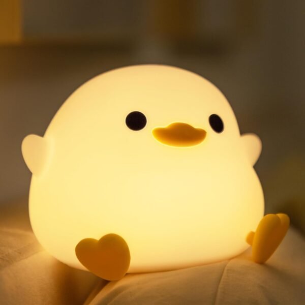 Dodo Duck  Night Light - Cute Silicone Duck Lamp for Bedrooms, Living Room - Rechargeable, Touch Sensor Bedside Table Lamp