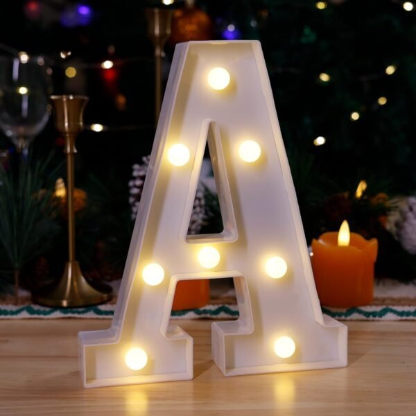 Light Up Marquee Letters, Battery Powered Decorative  Letter Lights, Alphabet Light Up Letters for Wedding Birthday Party,Holiday Lamp or Home Bar Decoration (Letter A)