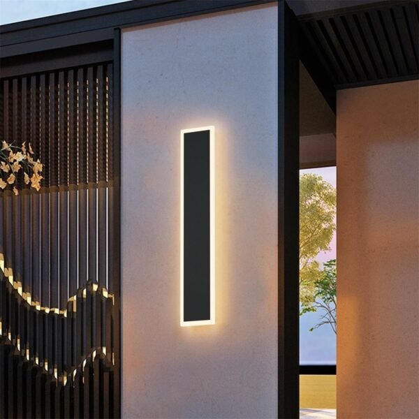 31.5Inch Modern Outdoor Wall Sconce,5.9Inch Wide Exterior LED Wall Light IP65 Waterproof 3000K for Porch Garage Courtyard