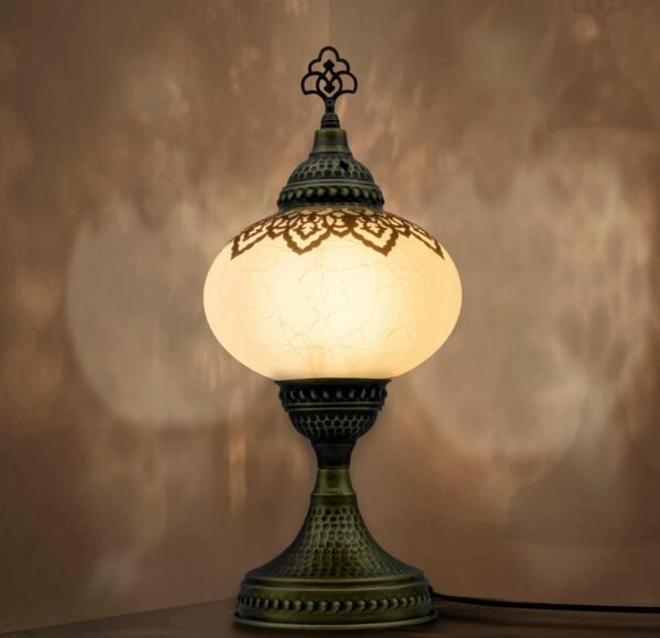 Turkish Moroccan Mosaic Lamp, Handmade, Night Light, Tiffany Style, Vintage,  Glass Table Lamp for Bedroom, Office, Living Room and Gift for Special Days