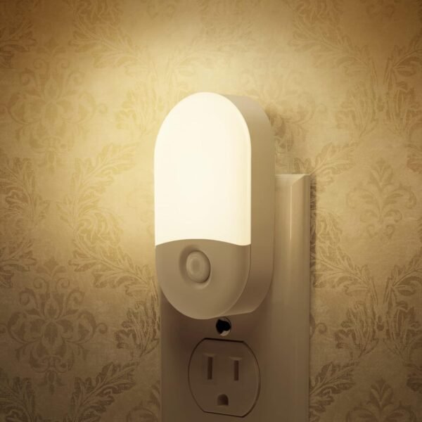 Night Lights Plug into Wall, [𝟐 Pack]  Dimmable Night Light with Light Sensors, 30/60LM Adjustable Brightness Nightlights, Soft White 3000K Automatic Night Light for Kid, Hallway