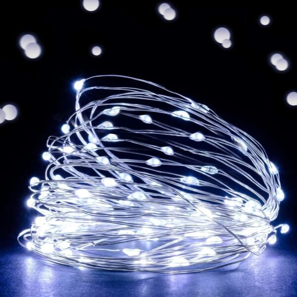 Fairy Lights, USB Operated Fairy Light Plug in 33ft 100 Led Waterproof String Lights Copper Wire Decorative String Light for Bedroom Indoor Christmas Wedding Party Patio Window (White)