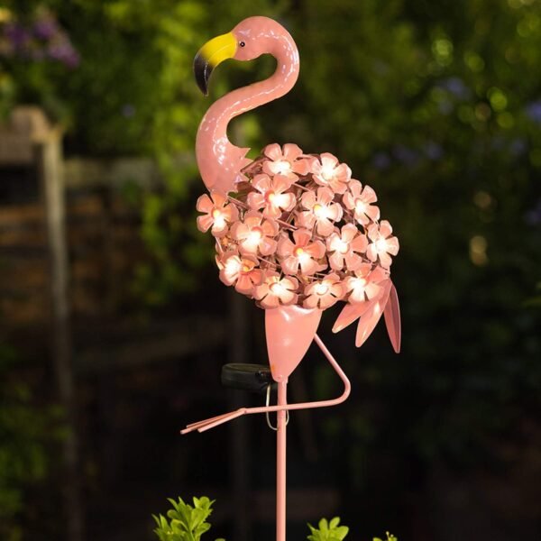 Garden Solar Lights Flamingo Yard Decor Gifts for Women Outdoor Decorations Stake Lights, Waterproof Warm White 27 LED for Lawn,Patio, Courtyard, for Mom Grandma