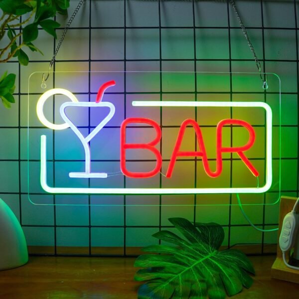 Bar Neon Signs, Dimmable Bar  Neon Light Signs USB Powered for Home Bars, Bistro, Pub, Cocktail Beer Man Cave, Birthday, Father's Day Gifts